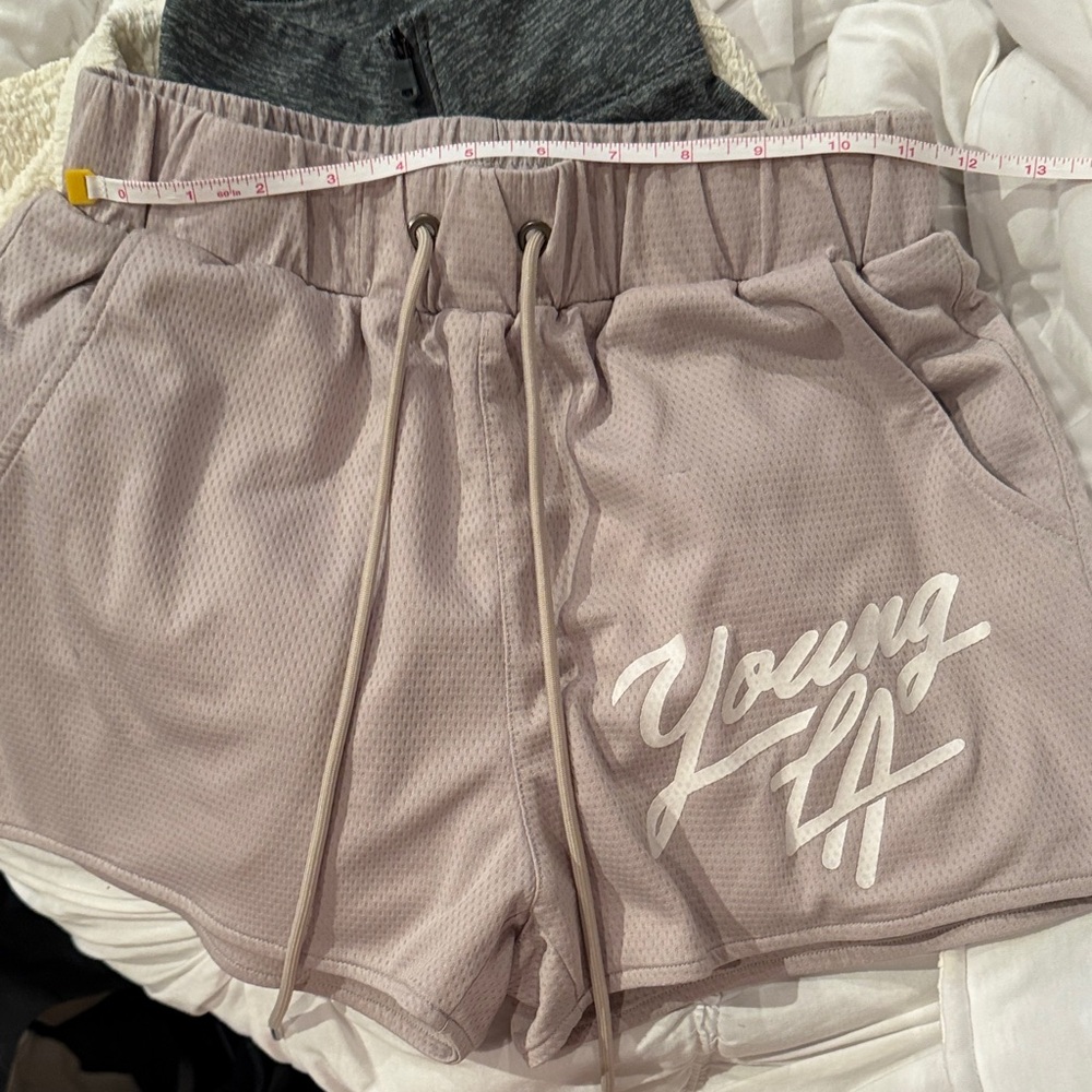 YoungLA mens Athletic Shorts in Light Gray